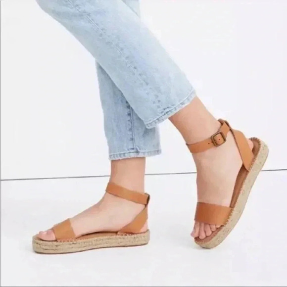 NWOT Soludos Shoes Soludos Cadiz Leather Espadrille Sandal